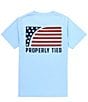 Color:Light Blue - Image 1 - Big Boys 8-16 Short Sleeve Sport Flag Graphic Performance T-Shirt