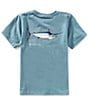 Properly Tied Big Boys Swordfish Graphic Short Sleeve T-Shirt, Color:Steel Blue - Image 1