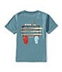 Properly Tied Little Boys Bat Rack Short Sleeve T-Shirt, Color:Steel Blue - Image 1