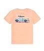 Color:Melon - Image 1 - Little Boys 2-7 Short Sleeve Beach Bound Graphic T-Shirt