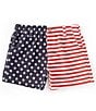 Color:Freedom Flag - Image 1 - Little Boys 2T-7 Freedom Flag Mallard Pull-On Shorts