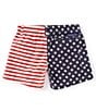 Color:Freedom Flag - Image 2 - Little Boys 2T-7 Freedom Flag Mallard Pull-On Shorts