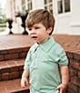 Properly Tied Little Boys Inlet Print Polo, Color:Green - Image 5