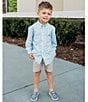 Color:Khaki - Image 6 - Little Boys 2T-7 Mallard Pull-On Shorts
