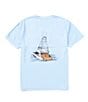 Color:Light Blue - Image 1 - Little Boys 2T-7 Short Sleeve Deep Wave Performance Graphic T-Shirt