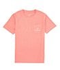 Color:Salmon - Image 2 - Little Boys 2T-7 Short Sleeve Duck Graphic T-Shirt