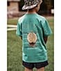 Properly Tied Little Boys Short Sleeve Field Goal Graphic T-Shirt, Color:Ivy - Image 3