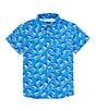 Color:Marlin - Image 1 - Little Boys 2T-7 Short Sleeve Shordees Marlin Summer Shirt