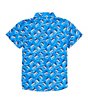 Color:Marlin - Image 2 - Little Boys 2T-7 Short Sleeve Shordees Marlin Summer Shirt