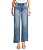 Prosperity Denim Daisy Embroidered Loose Fit Straight Leg Jeans - Image 1