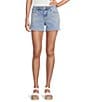 Prosperity Denim Floral Ivory Embroidered Denim Shorts - Image 1