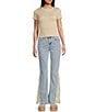 Prosperity Denim High Rise Crochet Inset Bootcut Jeans, Color:Blue - Image 3