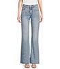 Prosperity Denim High Rise Rhinestone/Fringe-Trimmed-Pocket Bootcut Jeans, Color:French Blue - Image 1