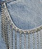 Prosperity Denim High Rise Rhinestone/Fringe-Trimmed-Pocket Bootcut Jeans, Color:French Blue - Image 5