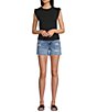 Prosperity Denim Low Loose Destructed Denim Shorts - Image 3