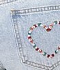 Prosperity Denim Low Loose Embroidered Heart Denim Shorts - Image 4