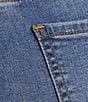 Color:Medium Wash Denim - Image 5 - Mid Rise Frayed Hem Trouser Bootcut Jeans