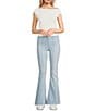 Prosperity Denim Pull-On Seamed Front Flared Jeans, Color:Light Wash - Image 3