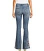 Prosperity Denim Rose Embroidered Flared Jeans, Color:Blue - Image 2