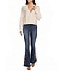 Prosperity Floral Embroidered Flared Jeans - Image 3