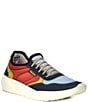 Color:Navy/Coral - Image 1 - Men's Court Slip-On Washable Sneakers