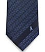 Psycho Bunny All Over Bunny Print Traditional 3 1/4#double; Silk Tie, Color:Blue - Image 2