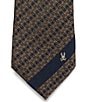 Psycho Bunny All Over Bunny Print Traditional 3 1/4#double; Silk Tie, Color:Taupe - Image 2