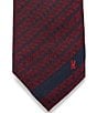 Psycho Bunny All Over Bunny Print Traditional 3 1/4#double; Silk Tie, Color:Red - Image 2