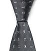 Psycho Bunny Allover Bunny Neat Traditional 3 1/4#double; Silk Tie, Color:Grey - Image 1