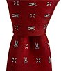 Psycho Bunny Allover Bunny Neat Traditional 3 1/4#double; Silk Tie, Color:Red - Image 1