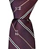 Psycho Bunny Allover Stripe Traditoanl Bunny Silk Tie - Image 1