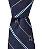 Psycho Bunny Allover Stripe Traditoanl Bunny Silk Tie - Image 2