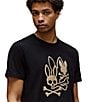 Psycho Bunny Aussie Graphic Short Sleeve T-shirt, Color:Black - Image 3