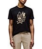 Psycho Bunny Aussie Graphic Short Sleeve T-shirt, Color:Black - Image 1