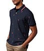 Color:Navy - Image 1 - Belmont Pique Short Sleeve Polo Shirt