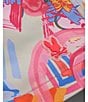 Color:Fuchsia Purple - Image 5 - Benton Abstract Print 5 3/4#double; Inseam Swim Trunks