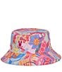 Color:Dark Pink - Image 1 - Big Boys 7-20 Benton Floral/Solid Reversible Bucket Hat