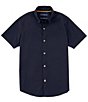 Color:Navy - Image 1 - Big Boys 7-20 Short Sleeve Ashland Button-Up Shirt
