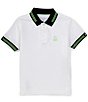 Color:White - Image 1 - Big Boys 7-20 Short Sleeve Marshall Sport Polo Shirt