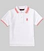 Color:White - Image 1 - Big Boys 7-20 Short Sleeve Queensbury Pique Polo Shirt