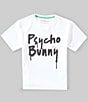 Psycho Bunny Big Boys Short Sleeve Duncan Wordmark Graphic Tee - Image 1