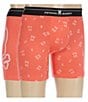 Psycho Bunny Assorted Boxer Briefs 2-Pack, Color:Orange - Image 1