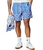 Psycho Bunny Brad Palm Print Swim Trunks - Image 1