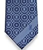 Psycho Bunny Bunny Medallion Print Traditional 3 1/4#double; Silk Tie, Color:Blue - Image 2