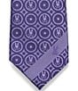 Psycho Bunny Bunny Medallion Print Traditional 3 1/4#double; Silk Tie, Color:Purple - Image 2