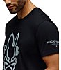Psycho Bunny Chris Graphic Short Sleeve T-Shirt, Color:Black - Image 2