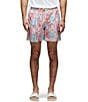 Psycho Bunny Chuck Allover Bunny Pattern 5 3/4#double; Inseam Swim Trunks, Color:White - Image 3