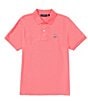 Color:Camellia Rose - Image 1 - Classic Short Sleeve Solid Polo Shirt