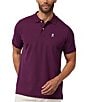 Color:Potent Purple - Image 1 - Classic Short Sleeve Solid Polo Shirt