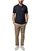 Color:Navy - Image 3 - Classic Short Sleeve Solid Polo Shirt